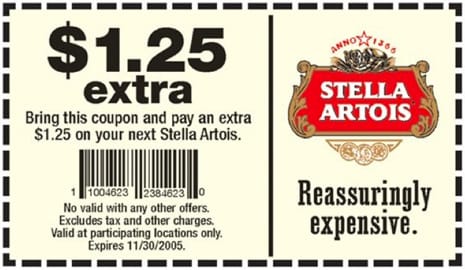 pay 1.25 extra, Stella Artois; Reassuringly expensive. | Stella artois, Beer ad, Stella pay 1.25 extra, Stella Artois; Reassuringly expensive. | Stella artois, Beer ad, Stella