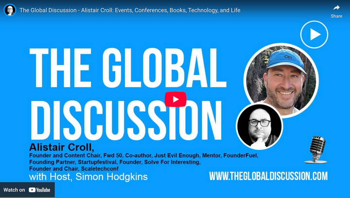 The Global Discussion: Events, conferences, books, technology, and life