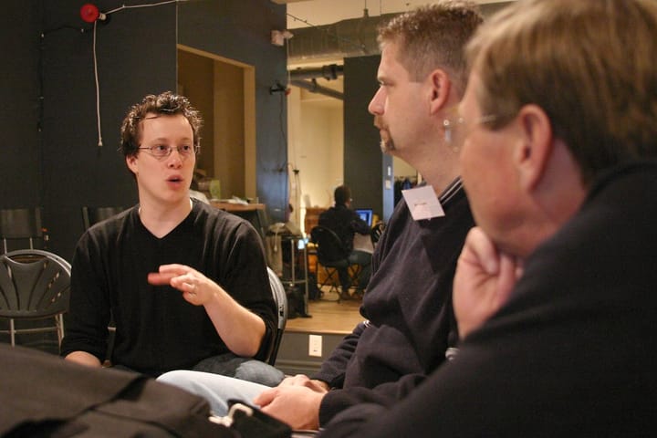 "Ben Yoskovitz, Ian Graham, and Peter Child" by sfllaw is licensed under CC BY-SA 2.0. To view a copy of this license, visit https://creativecommons.org/licenses/by-sa/2.0/.